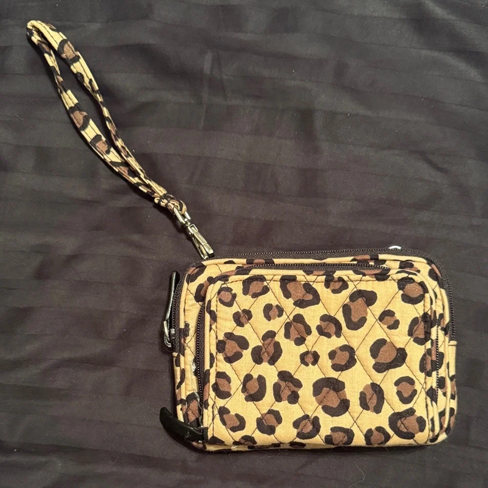 Vera Bradley Leopard Print Wristlet Clutch - Picture 1 of 5